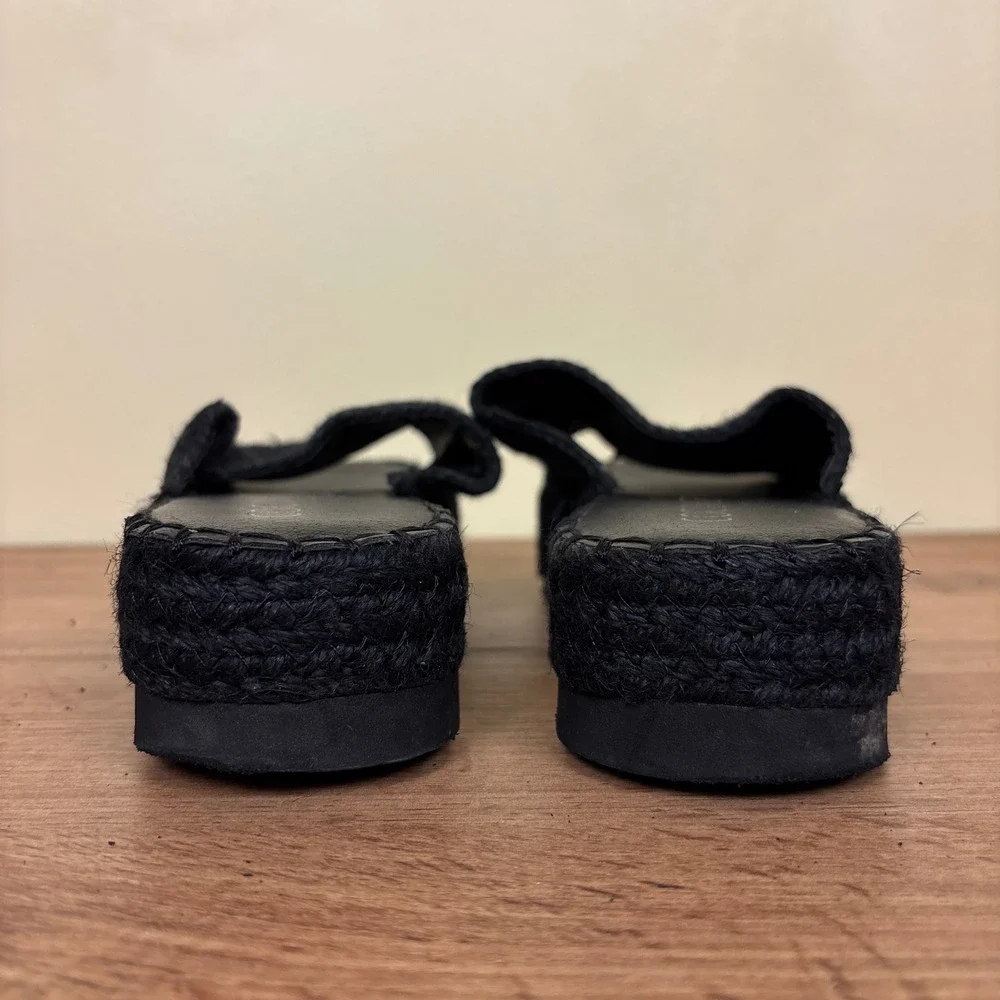 COCONUTS BY MATISSE Del Mar Platform Slide Sandal Onyx Black Women Size 8 Casual